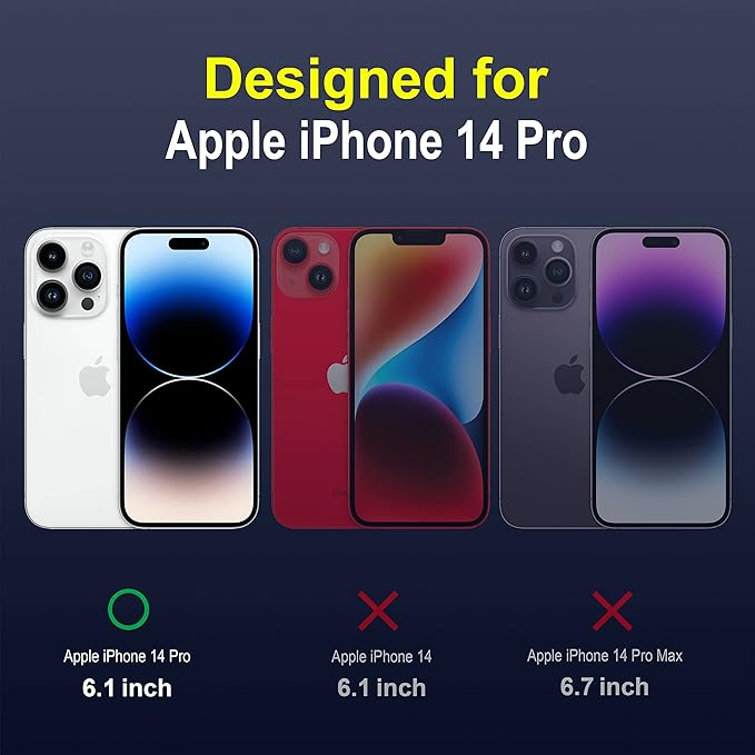 Amazon Brand - Solimo Silicone Mobile Cover for Apple iPhone 14 Pro (Silicon_Sapphire)