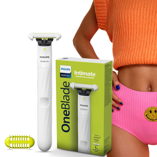 Philips OneBlade Intimate Trimmer & Electric Razor | Unmatched Skin Protection for Private Parts, Bikini, Underarm & Intimate Areas | No post shave irritation | For Women & Men | QP1924/20