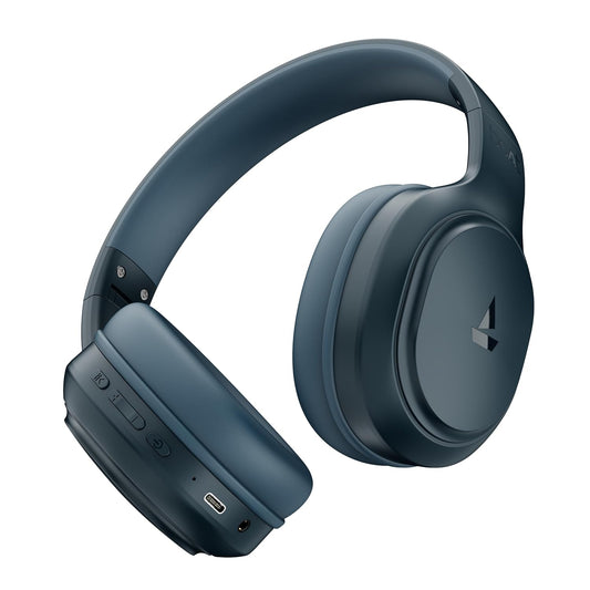 boAt Rockerz 430, 40mm Drivers, Beast Mode (40ms Latency), 40hrs Playback, ENx Tech, Voice Assistant, BTv5.4, Adaptive Fit & Easy Access Controls, Bluetooth Over Ear Headphones(Bold Blue)