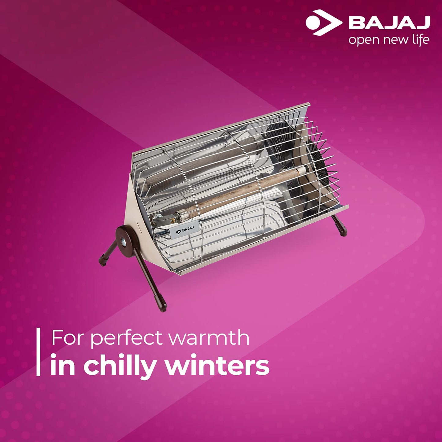 Bajaj Minor 1000 Watts Radiant Room Heater | ISI Approved | Radiant Warmth | Convenient & Elegant | Reliable & Safe | 2 Yr Warranty