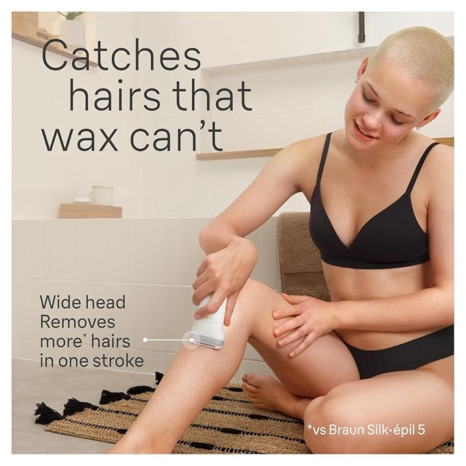 Braun Silk-epil 7 SE7041, Epilator for women,Women Shaver & Trimmer, Cordless Wet & Dry Epilation for long lasting hair removal & smooth skin with Sensosmart technology, Less Pain, Waterproof