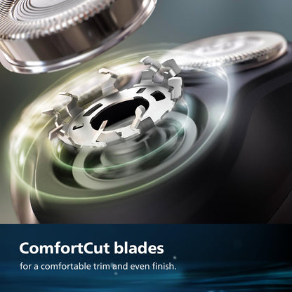 Philips Electric Shaver for Men | Comfortable Clean Shave | SkinProtect Technology | Wet and Dry Shave | 4D Flex Heads | Anti-Corrosion System | 5 Min Quick Charge | Pop-up Trimmer | Cordless | Waterproof | 2 Year Warranty | X3063/03,Blue