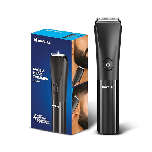 Havells Beard & Hair 7 in 1 Trimmer |2-in-1 Special Blade| Comes with 4 Beard & 2 Hair Combs|Type C Turbo Charge|No Nicks & Cuts|2 Year Guarantee|BT4001