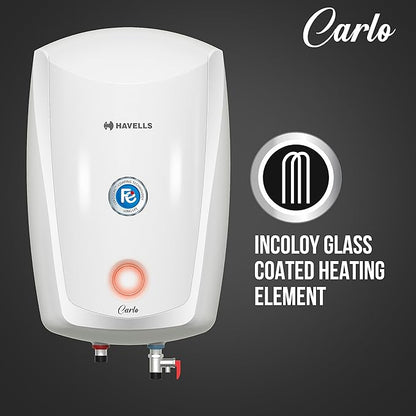 Havells Carlo 5 Litre Instant Water Heater, 3000 watt, Warranty: 5 Year on Inner Container and 2 Years Comprehensive (White) Wall mount