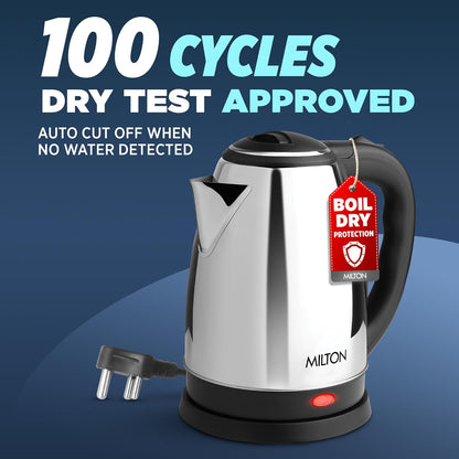 MILTON GO ELECTRO Electric Kettle (1.8 L, Silver)
