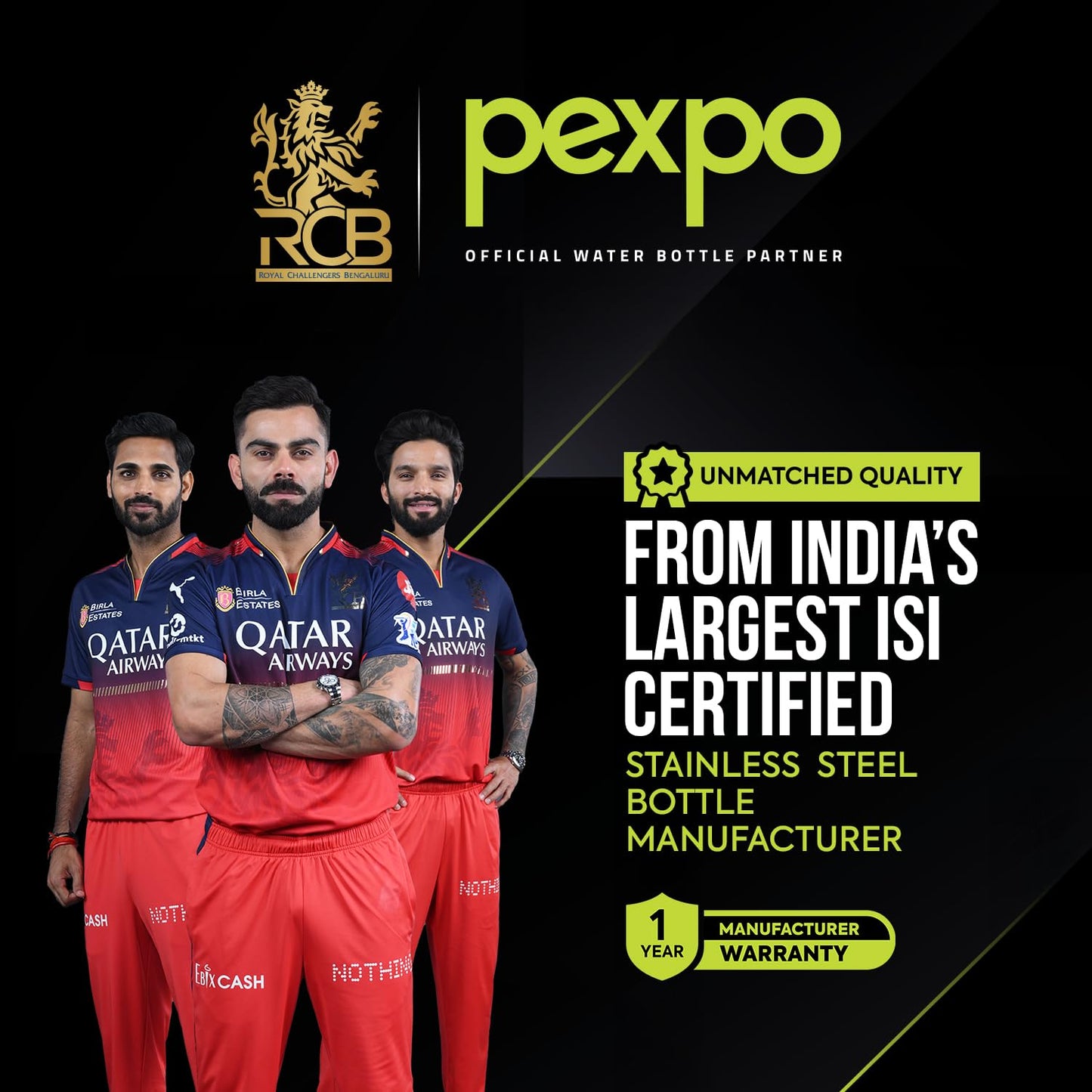 Pexpo Echo 1800, Hot and Cold thermosteel Water Bottle With Carry Handle 1750 ml Steel Flask (Pack of 1, Silver)