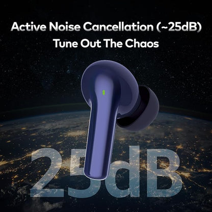 itel Buds Ace ANC TWS Earbuds w/ 25dB ANC, 50Hrs Playtime, AI ENC, 10mm Driver, Fast Charging, BT v5.3 & IPX5 Water Resistance