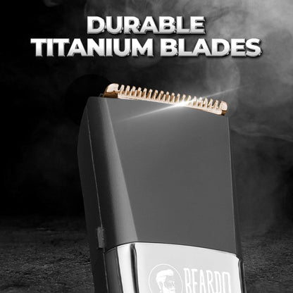 Beardo Chrome Beast Multipurpose Full Body Groomer Trimmer Set For Men | 40 Length Settings | 8 attachments | Beard/Hair/Body/Precision/Ear/Nose Trimmer|With Dock|90 min. run time | All-in-1 trimmer