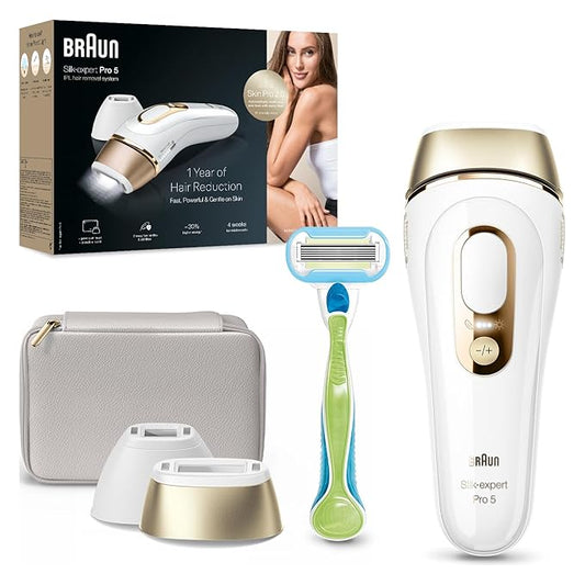 Braun laser hair removal at home, Long lasting hair removal for women, Head-to-toe Usage, Bikini, Face, Arms, Legs, Full Body,long-term hair reduction, Permanent Hair Reduction, Safe,Fast & Effective, IPL 5152