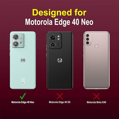 amazon basics Back Case Cover for Motorola Edge 40 Neo (Silicone_Plum)