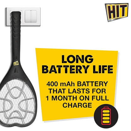 HIT Anti Mosquito Racquet Rechargeable Insect Killer Bat with LED Light
