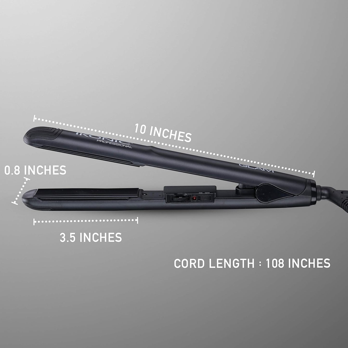 Ikonic Glam Hair Straightener For Women With Professional Cutting-Edge Floating Tourmaline Ceramic Plates Ideal For Straighteneing, Curls, Waves Auto Controlled Heat Setting Super Stylish