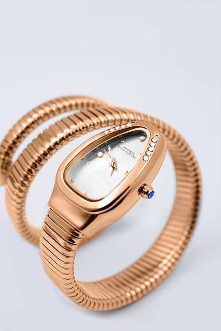 French Connection Silver Analog Dial Watch for Women - FCN0110SRGM