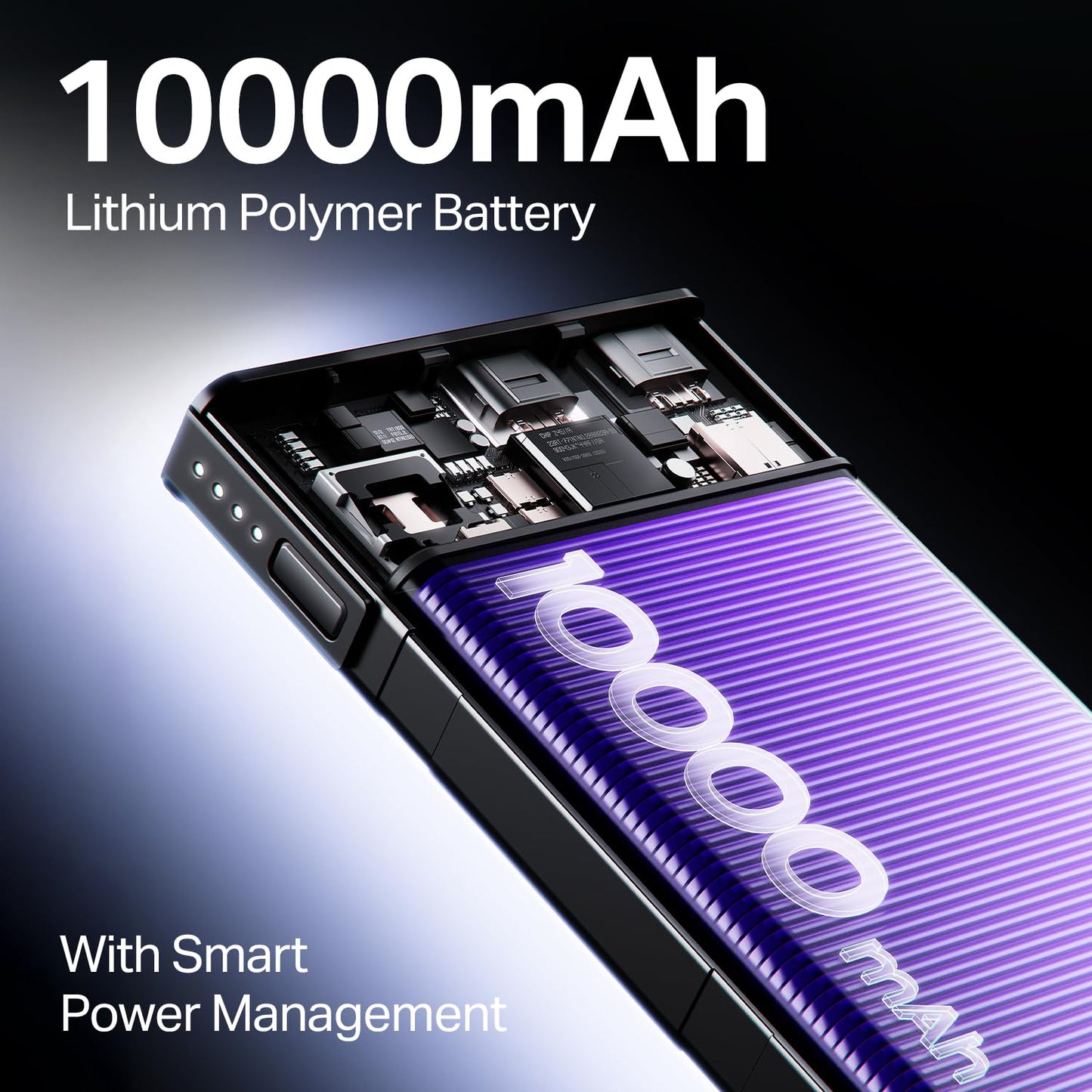 boAt Energyshroom PB300 Powerbank with 10000mAh Battery, 22.5w Fast Charging, 12-Layer Smart IC Protection, LED Indicators and Aluminum Alloy Casing USB Type-C Input (Carbon Black)
