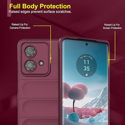 amazon basics Back Case Cover for Motorola Edge 40 Neo (Silicone_Plum)