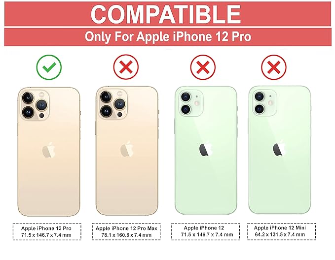 Amazon Brand - Solimo Back Case Cover for iPhone 12 Pro | Compatible for iPhone 12 Pro Back Case Cover | Clear Case for iPhone 12 Pro with Camera Protection | (TPU + PC | Matte Black)