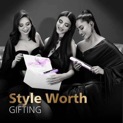 Philips India's No.1 Hair Styling Brand - One Stroke Hair Straightener | 50% Faster Straightening | 3 days salon-like hair | 12 Temperature Settings (120–230°C) Designed for Indian Hair | BHS530