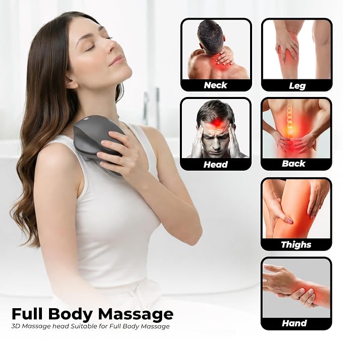 Durafit91™ RELAXA Rechargeable Scalp Massager | Oil Massager for Hair Growth | 96-Kneading Points Soft Medical-Grade Silicone Bristles | Detachable, Waterproof | Red Light Therapy for Stress Relief & Deep Relaxation (Grey)