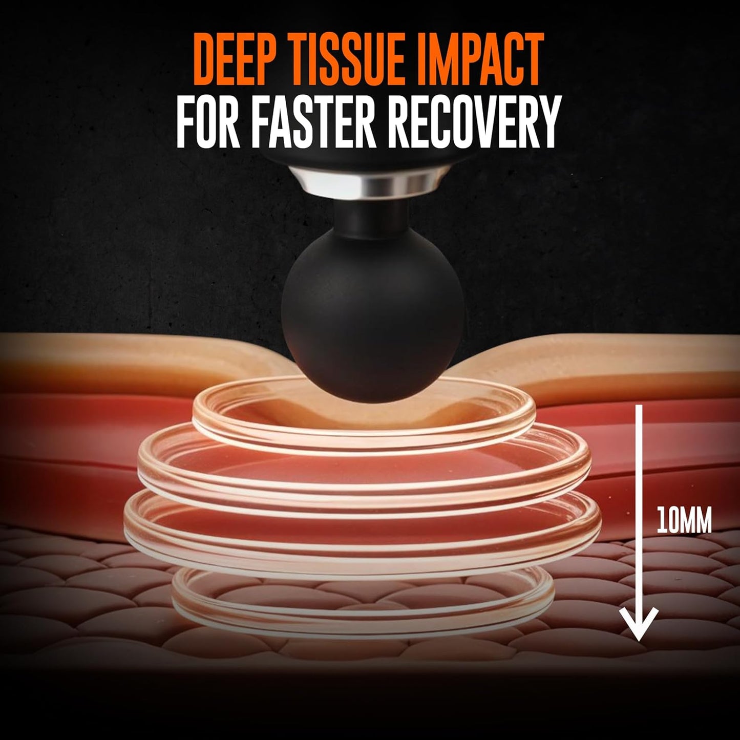 Beardo Deep Tissue Massage Gun | Sports Massager | Full Body Massager Machine for Pain Relief | 99 Performance Modes | Massage Machine for Body Pain | Faster Muscle Recovery with Multiple Attachments