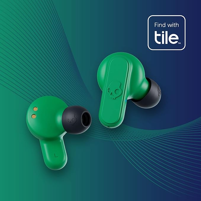 Skullcandy Dime 2 in-Ear Wireless Earbuds, 12 Hr Battery, Microphone, Works with iPhone Android and Bluetooth Devices (Dark Green)