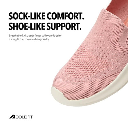 Boldfit Shoes for Woman Soft Sole Women Shoes Memory Foam Walking Shoe for Women Slip on Shoe Woman Anti Skid Foot Wear for Ladies for All Day Walking
