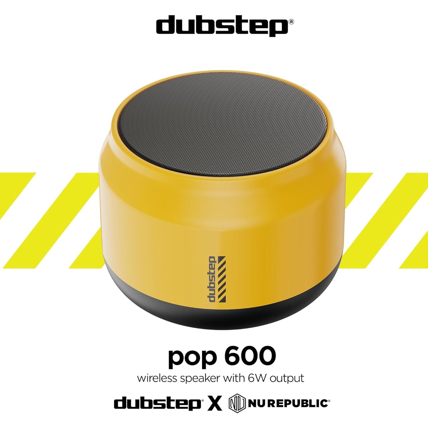 Dubstep Pop 600 Wireless Speaker, 15 Hrs Playtime, 52mm Driver, TWS Pairing, 6W Output Bluetooth Speakers