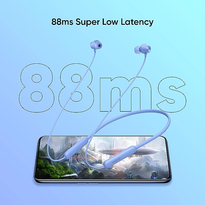 realme Buds Wireless 2 Neo Bluetooth in Ear Earphones with Mic, Fast Charging & Up to 17Hrs Playtime (Blue)