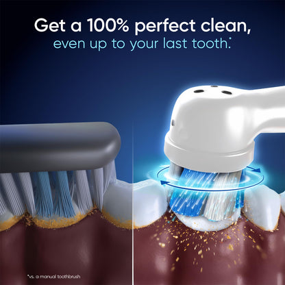 Oral-B iO3 Ultimate Electric Toothbrush, 3 Smart Modes, Pressure Sensor,2 Year Warranty by Oral B, IPX7 Waterproof, Round Brush Head (Ice Blue)