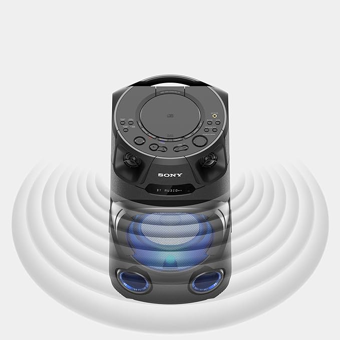 Sony MHC-V13 High-Power Party Speaker with Bluetooth connectivity (Jet bass Booster,Mic/Guitar, USB, CD, Music Center app)