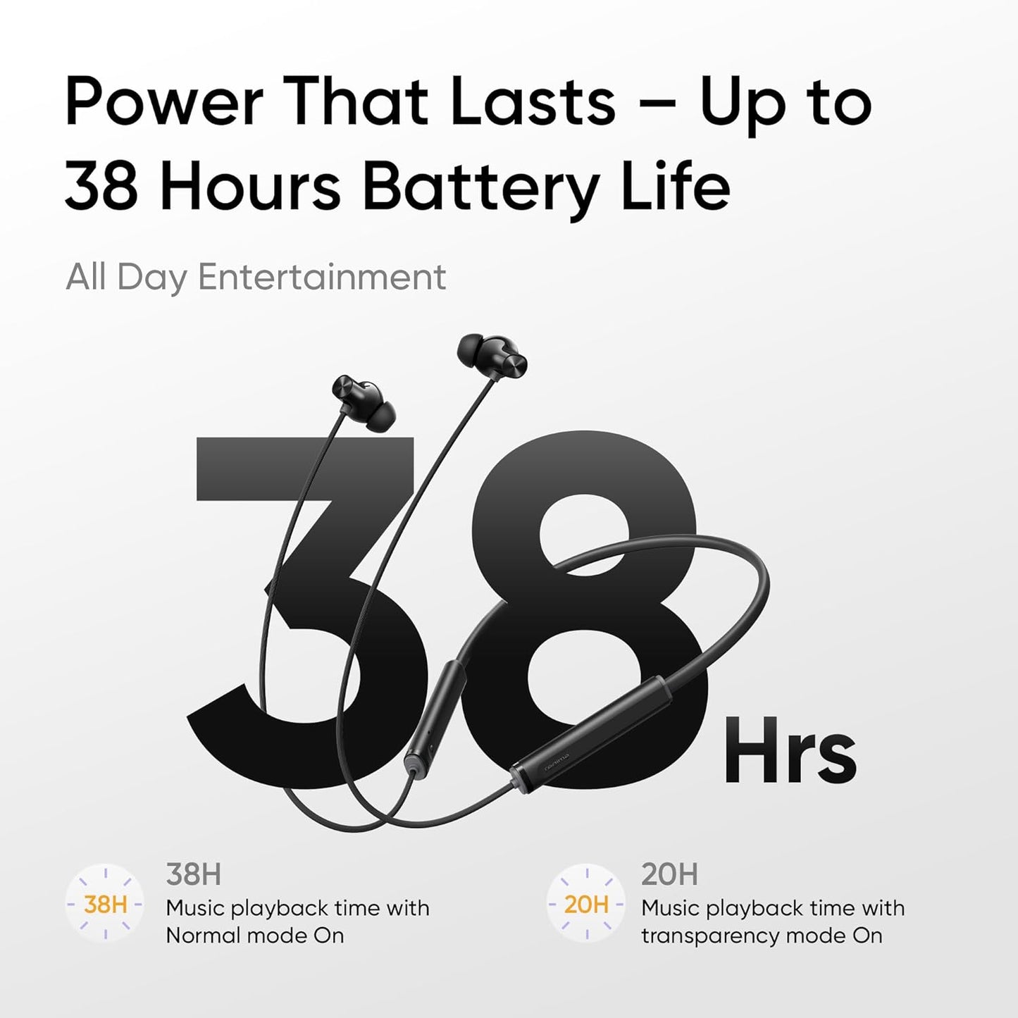 Realme Buds Wireless 5 ANC in Ear Bluetooth Headphones,50dB ANC, 13.6mm Dynamic Bass Driver,360? Spatial Audio,45ms Low Latency,Upto 38hrs Playback,IP55 Rating,Dual Device Connection