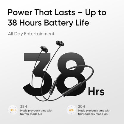 Realme Buds Wireless 5 ANC in Ear Bluetooth Headphones,50dB ANC, 13.6mm Dynamic Bass Driver,360? Spatial Audio,45ms Low Latency,Upto 38hrs Playback,IP55 Rating,Dual Device Connection