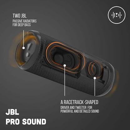 JBL Flip 6 Wireless Portable Bluetooth Speaker Pro Sound, Upto 12 Hours Playtime, IP67 Water & Dustproof, PartyBoost & Personalization App (Without Mic, Black)