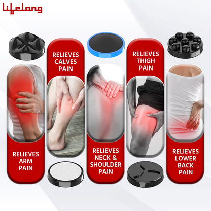 Lifelong Powerful Handheld Corded Electric Massager for Pain Relief | Body Massager (LLM576, Black, 1 Year Warranty)