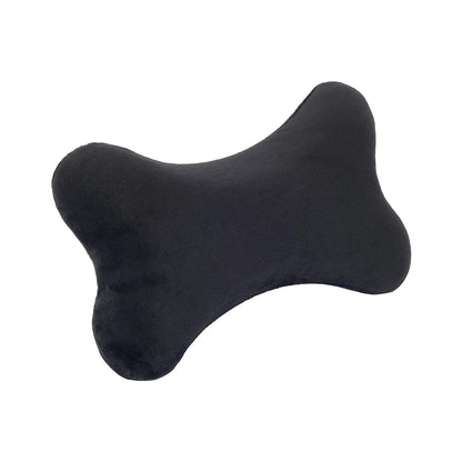 Amazon Brand- Solimo Memory Foam Car Neck Pillow Breathable Auto Head Neck Rest Cushion | Neck Support Headrest | Comfortable Soft Pillows For Travel, Car Seat & Home | Set Of 1 (Black)