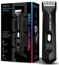 urbangabru Trimfinity 7000 Body Trimmer for Men- Safest Body & Private Part Trimmer - Pubic Hair Groomer, Underarm - Waterproof, Ceramic Blades, Rechargeable with Wireless Fast Charging,Black