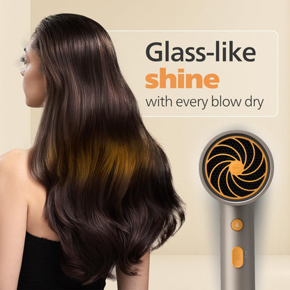 Philips Hair Dryer 1600 Watts | 4 heat x speed modes for different drying needs | 30 M Negative Ions for Smooth, Shiny Hair | BHD321/06 - Steel Grey | Perfect Blow Dry for Men & Women | 2 year Warranty