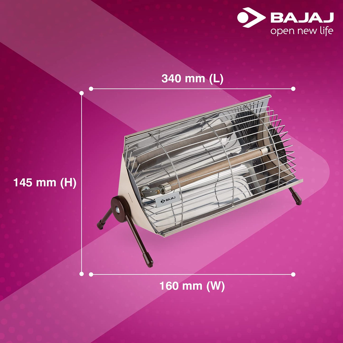 Bajaj Minor 1000 Watts Radiant Room Heater | ISI Approved | Radiant Warmth | Convenient & Elegant | Reliable & Safe | 2 Yr Warranty