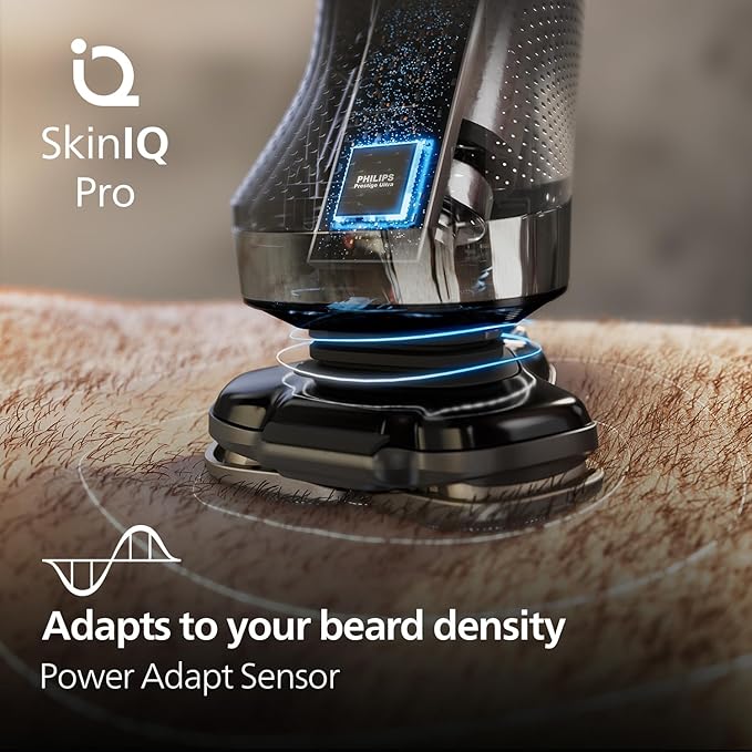 Philips World's No.1 Electric Shaver for Man|AI-powered|Hydro SkinGlide Flex Heads + Precision Trimmer|Triple Lift & Cut |100% Waterproof|3 min Quick Charge| 5 Smart Controls | 7yr Warranty | X9402/11
