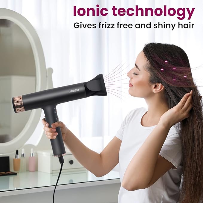 AGARO BLDC Professional Hair Dryer, Brushless Motor, Ionic technology, Hair Dryer