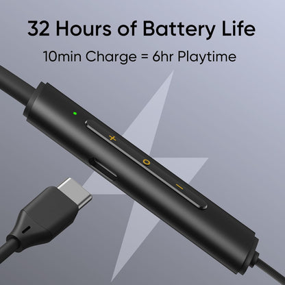 Realme Buds Wireless 3 Neo in Ear Bluetooth Neckband with 13.4 Mm Dynamic Bass Boost Driver,Upto 32 Hours Playback,Fast Charge, Ai Enc,45Ms Low Latency,Ip55 Dust&Water Resistannt&Bluetooth V 5.4 (Black)