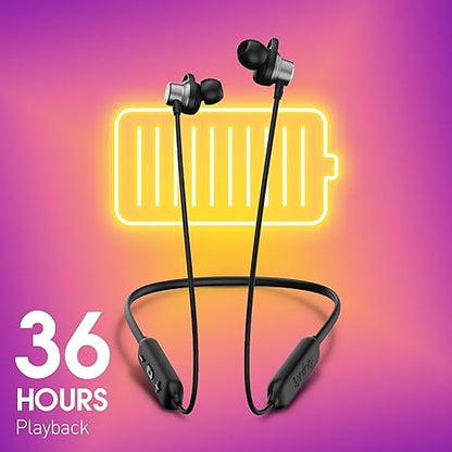 Infinity - JBL Tranz N400, in-Ear Headphones with 36 Hr Playtime, Fast Charge, Deep Bass Sound, Dual Equalizer, IPX5 Sweatproof, Bluetooth Headset (Black)