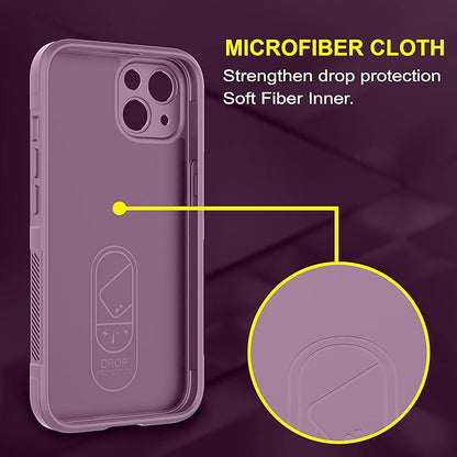 Amazon Brand - Solimo Mobile Cover for Apple iPhone 13 (Silicone, Lavender)