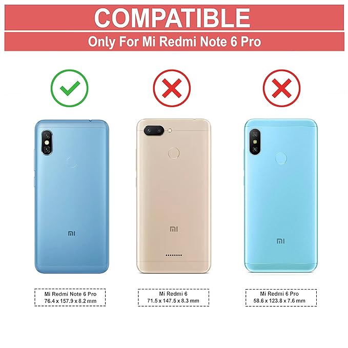 Amazon Brand - Solimo Back Case Cover for Mi Redmi Note 6 Pro | Compatible for Mi Redmi Note 6 Pro Back Case Cover | Clear Case for Mi Redmi Note 6 Pro with Camera Protection |(TPU + PC | Matte Black)