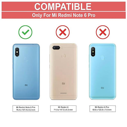 Amazon Brand - Solimo Back Case Cover for Mi Redmi Note 6 Pro | Compatible for Mi Redmi Note 6 Pro Back Case Cover | Clear Case for Mi Redmi Note 6 Pro with Camera Protection |(TPU + PC | Matte Black)