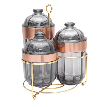 Jaypee Plus Delicia Trio Plastic Dry Fruit Storage Container Set of 3 Pcs | BPA & Rust Free Airtight Jars | Durable & Break Resistant (850ml, 650 ml & 400 ml)