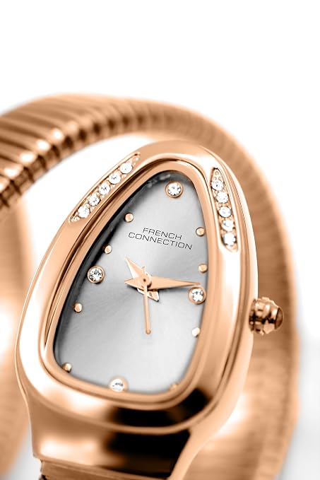 French Connection Silver Analog Dial Watch for Women - FCN0110SRGM