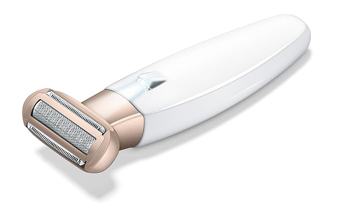 Beurer Hl 35 Female Shaver With Flexible Shaver Head Suitable For Wet And Dry Shaving With Integrated Trimmer|Hypoallergenic Shaving Foil Prevents Skin Irritation|Battery-Power|3 Years Warranty,White
