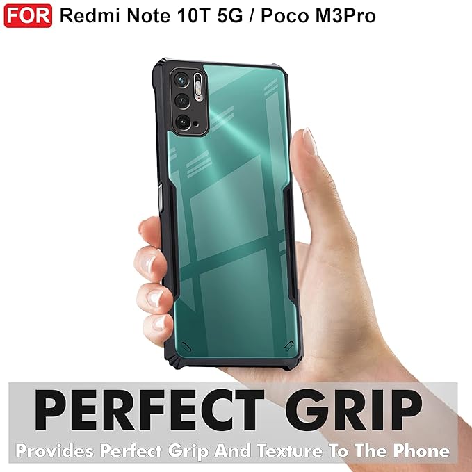 Amazon Brand - Solimo Back Case Cover for Mi Redmi Note 10T 5G / Poco M3 Pro 5G | Compatible for Mi Redmi Note 10T 5G / Poco M3 Pro 5G Back Case Cover | (TPU + PC | Matte Black)