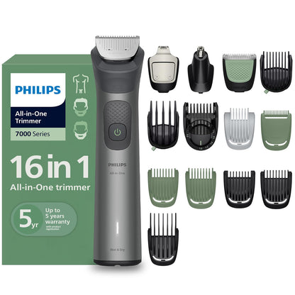 Philips India's No.1 Men's Trimmer* | 16-in-1 Trimmer | BeardSense Technology | Precision Trimming | Face, Hair, Body, Private Parts | IPX7 Waterproof | 5 yrs warranty* | 120 Min Runtime | MG7931/30