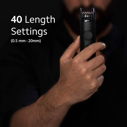 MI Xiaomi Grooming Kit,(Trimmer Kit) All-In-One Professional Styling trimmer, Body Groomer, Nose & Ear Hair Trimming blade, Beard Comb,40 Length Settings,0.5mm Precision,Type-C & 90 min Run Time,Black